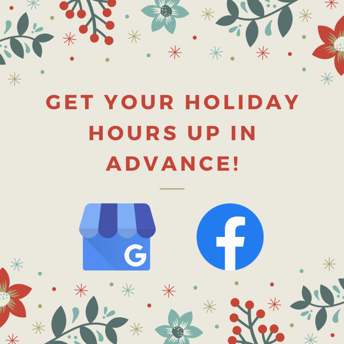 Social Post for Holiday Hours